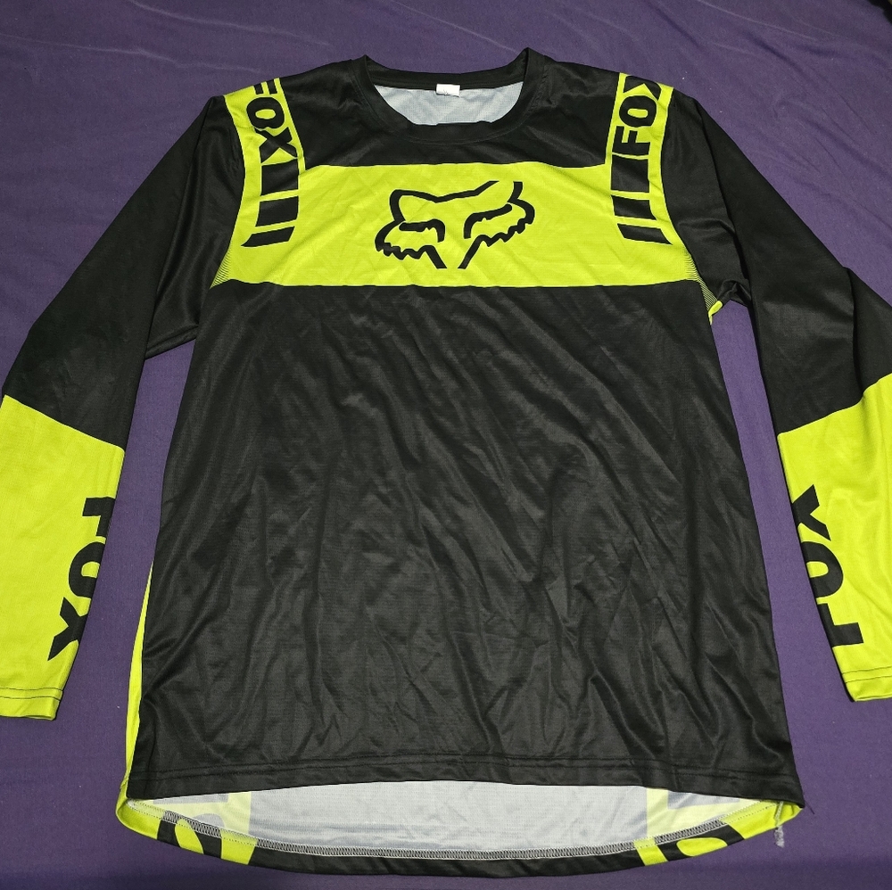 Fox Men's Black and Yellow Jersey
